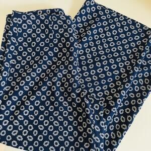 Talbots Blue Daisy Floral Print High Rise Wide Leg Summer Trouser Pants 6